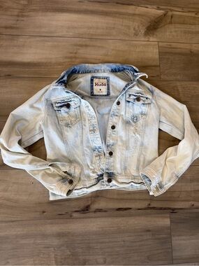 Mudd Denim Jacket Juniors Medium White